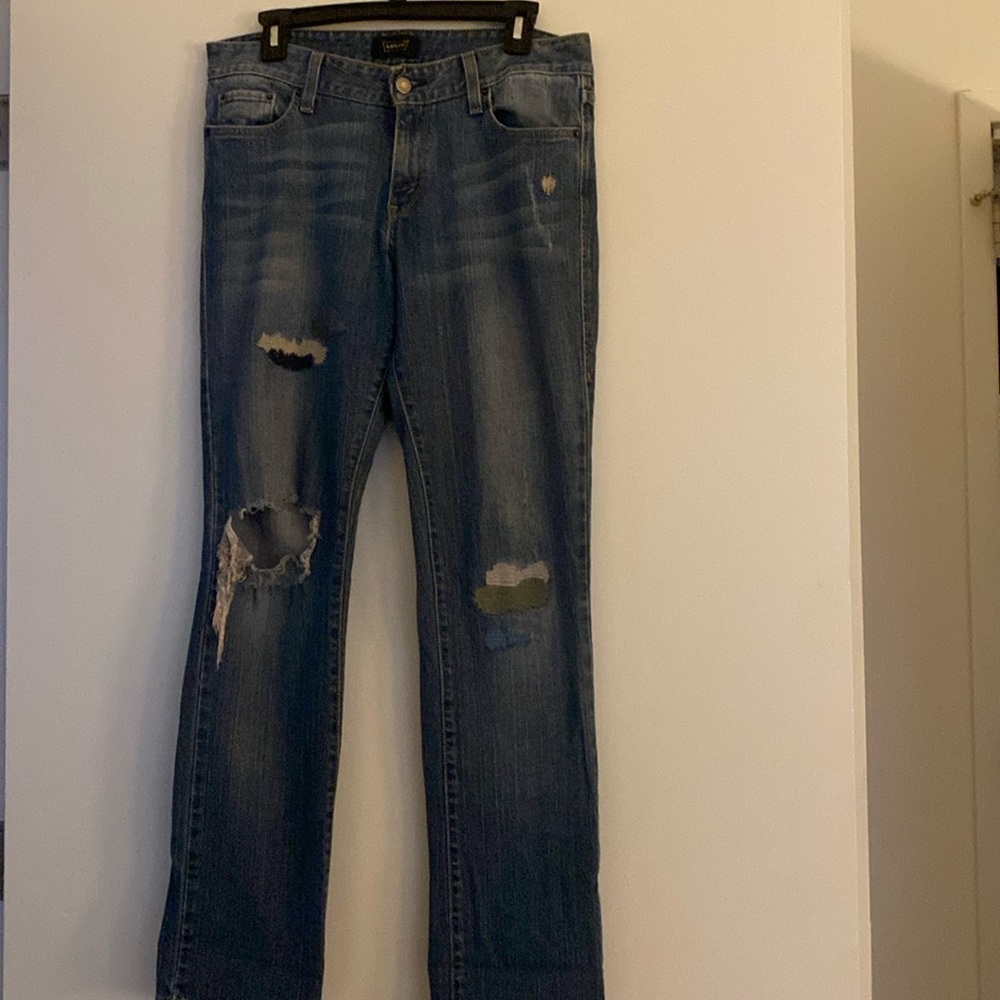 Levi’s Straight Leg Patch Jeans